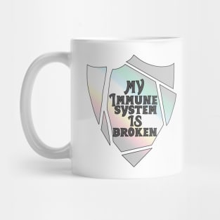 Broken immune system (disability pride flag) Mug